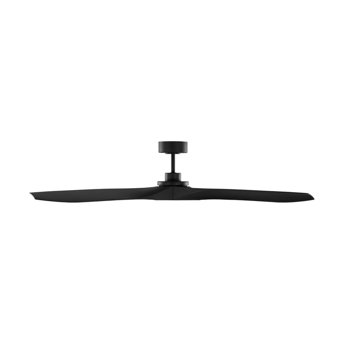 Collins Coastal 60 Inch Outdoor Smart Ceiling Fan With Remote, Midnight Black Finish, Marine Grade