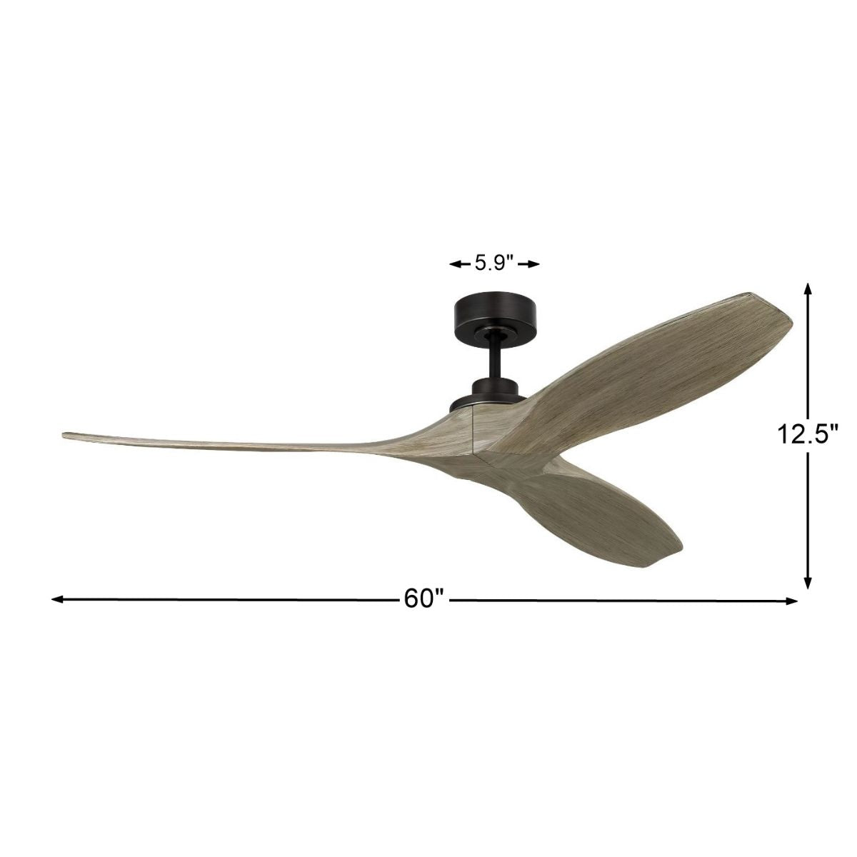 Collins 3 blades 60 In. Outdoor Smart Ceiling Fan With Remote