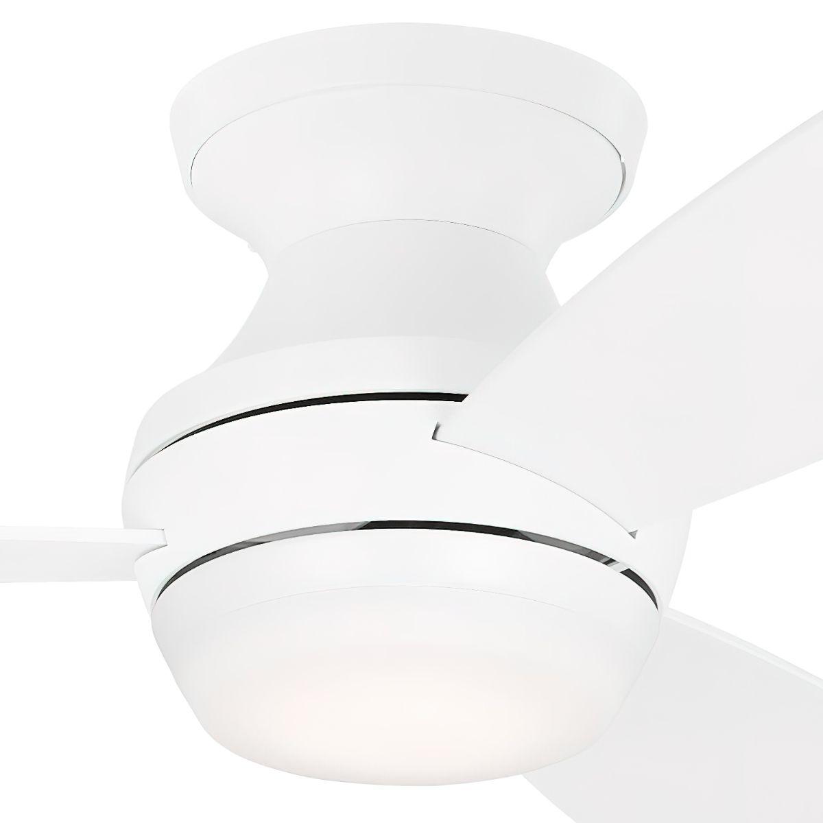 Ikon 44 In. Flush Mount Ceiling Fan With Light And Remote