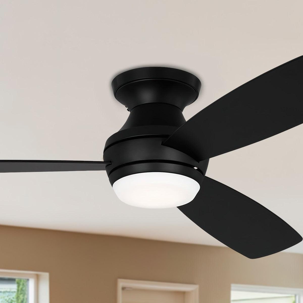 Ikon 52 In. Hugger Ceiling Fan With Light And Remote - Bees Lighting