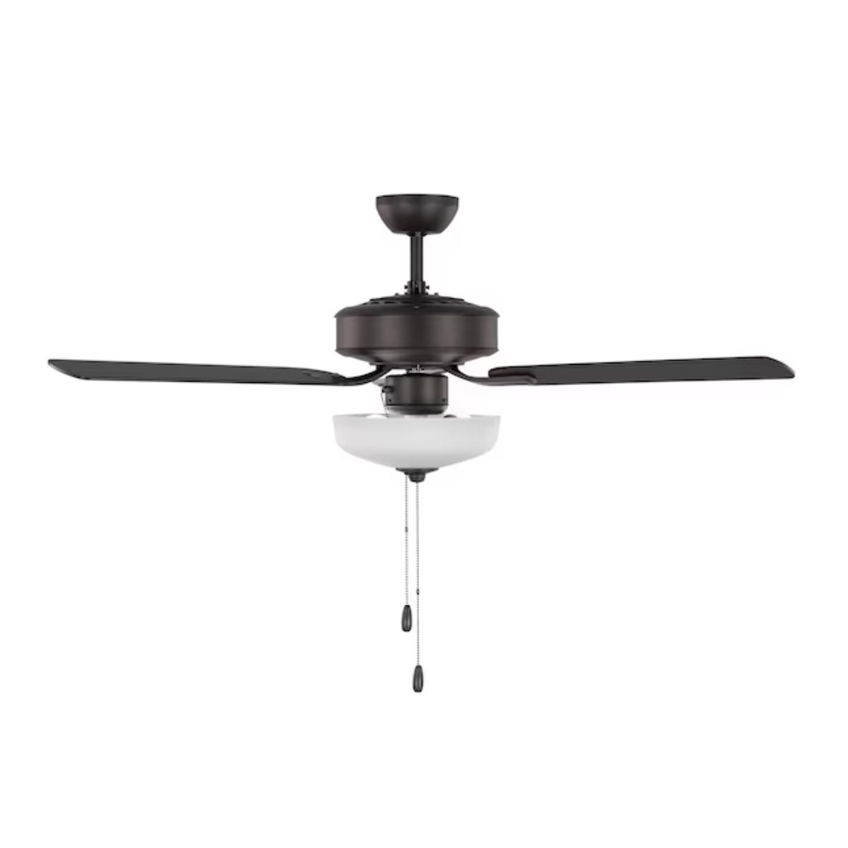 Linden 48" Bronze LED Dual Mount Ceiling Fan with Pull Chain - Bees Lighting