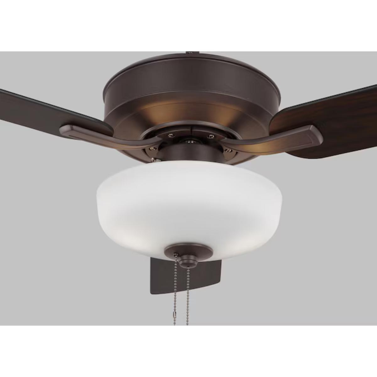 Linden 48" Bronze LED Dual Mount Ceiling Fan with Pull Chain - Bees Lighting