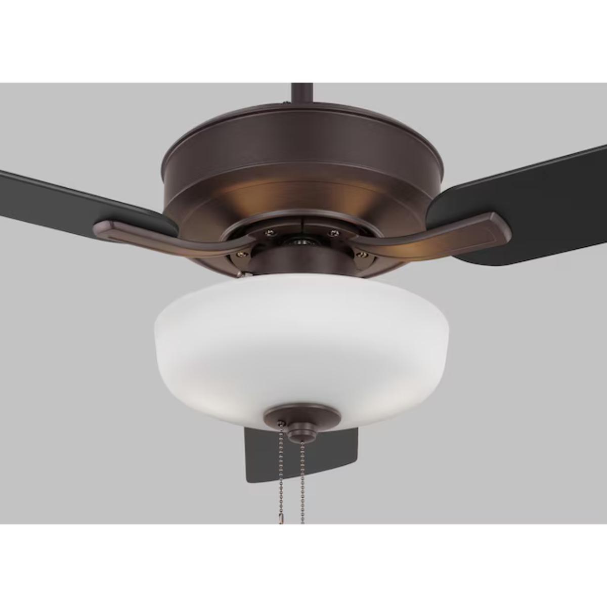 Linden 48" Bronze LED Dual Mount Ceiling Fan with Pull Chain - Bees Lighting