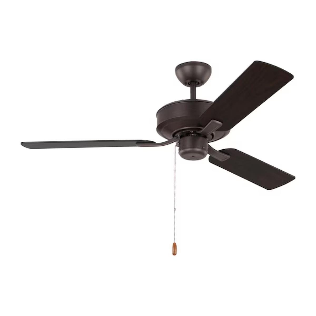 Linden 48" Bronze Dual Mount Ceiling Fan with Pull Chain - Bees Lighting