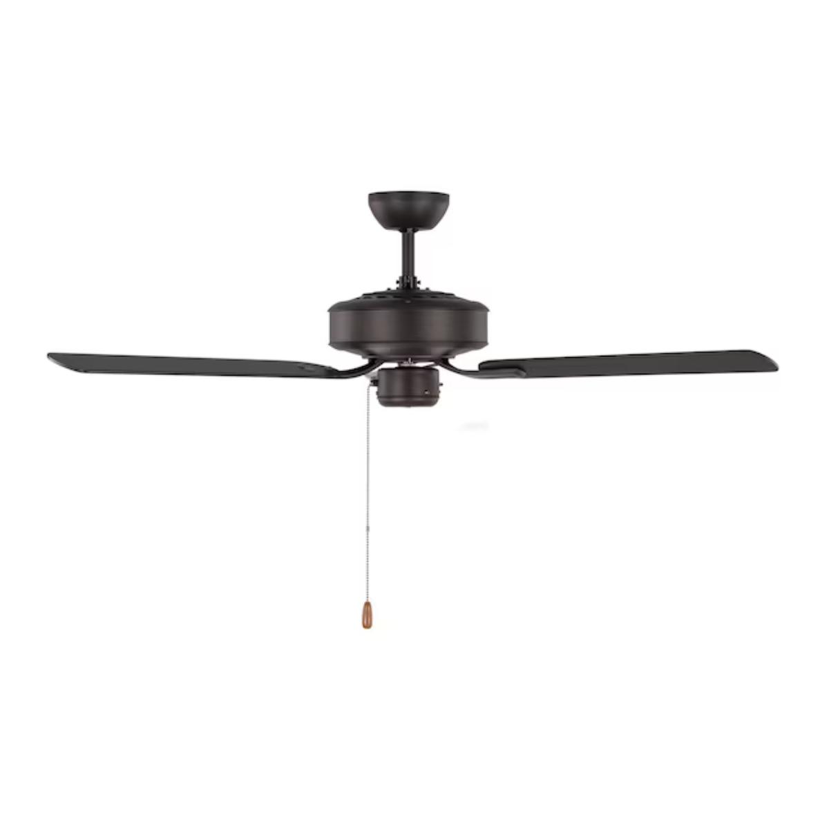 Linden 48" Bronze Dual Mount Ceiling Fan with Pull Chain - Bees Lighting
