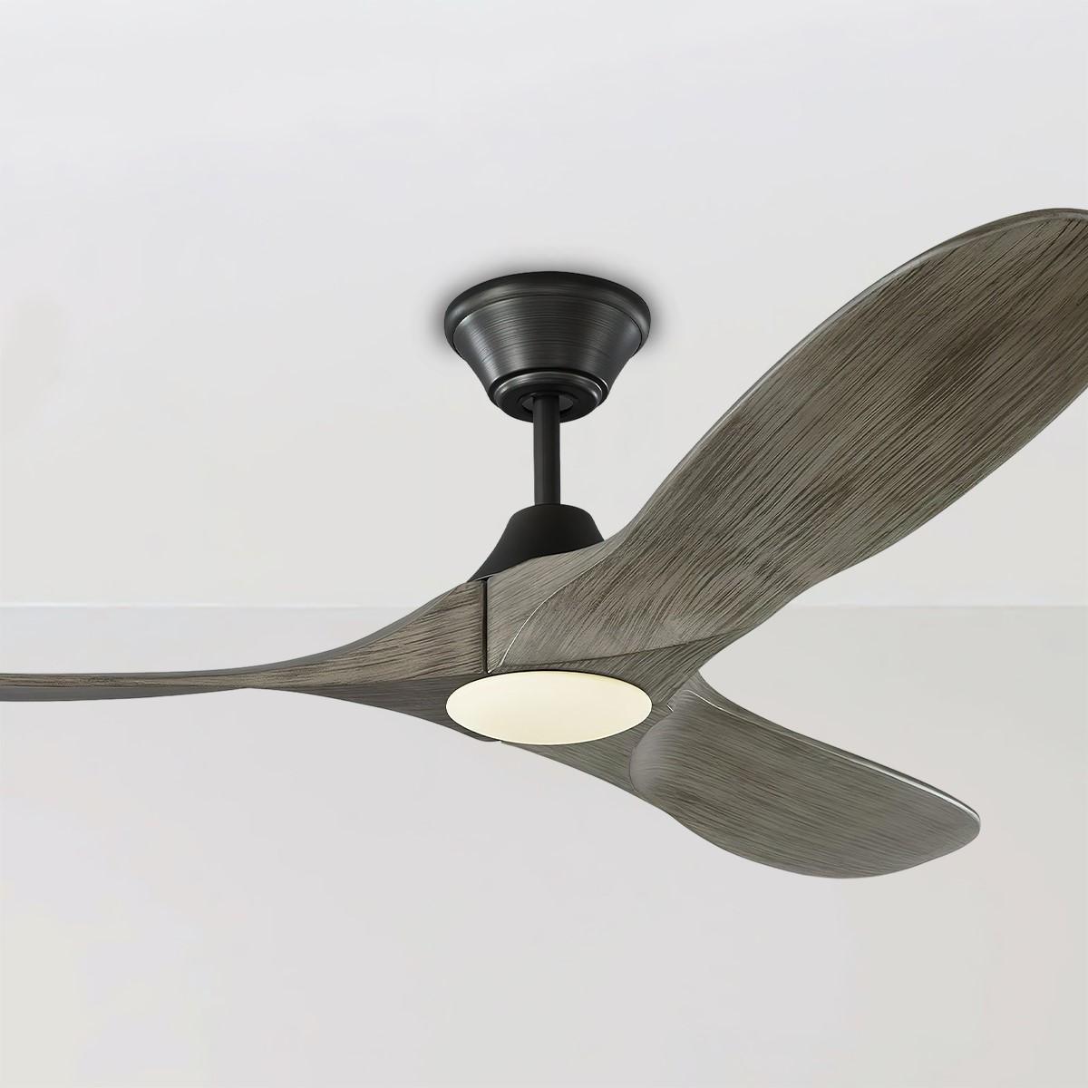 Maverick II 52 Inch LED Modern Outdoor Ceiling Fan With Light And Remote