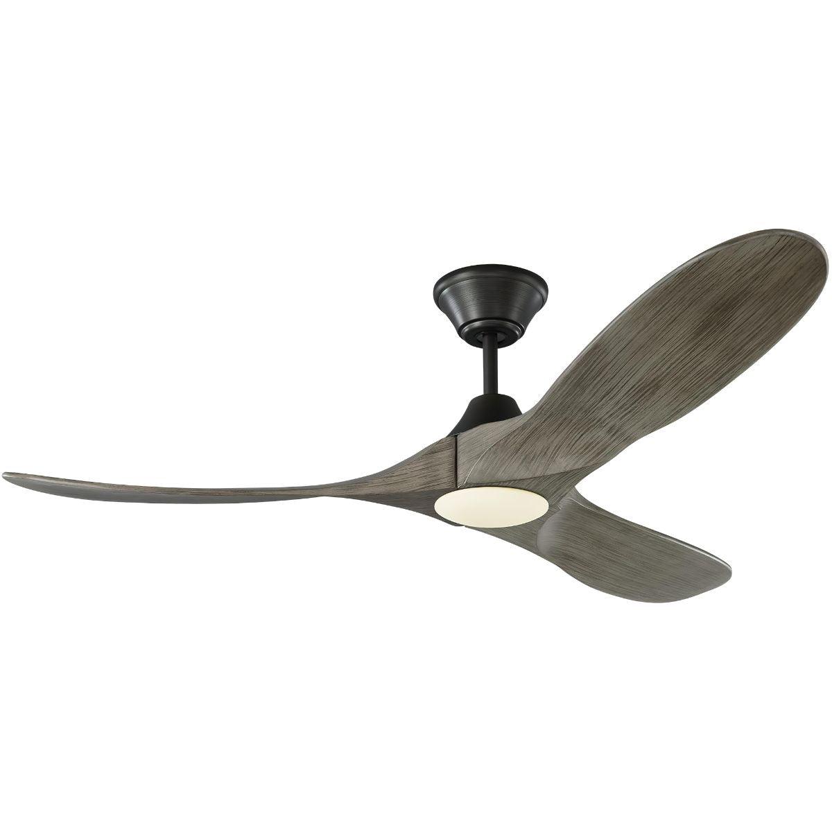 Maverick II 52 Inch Aged Pewter Damp Rated LED Ceiling Fan with Remote - Bees Lighting