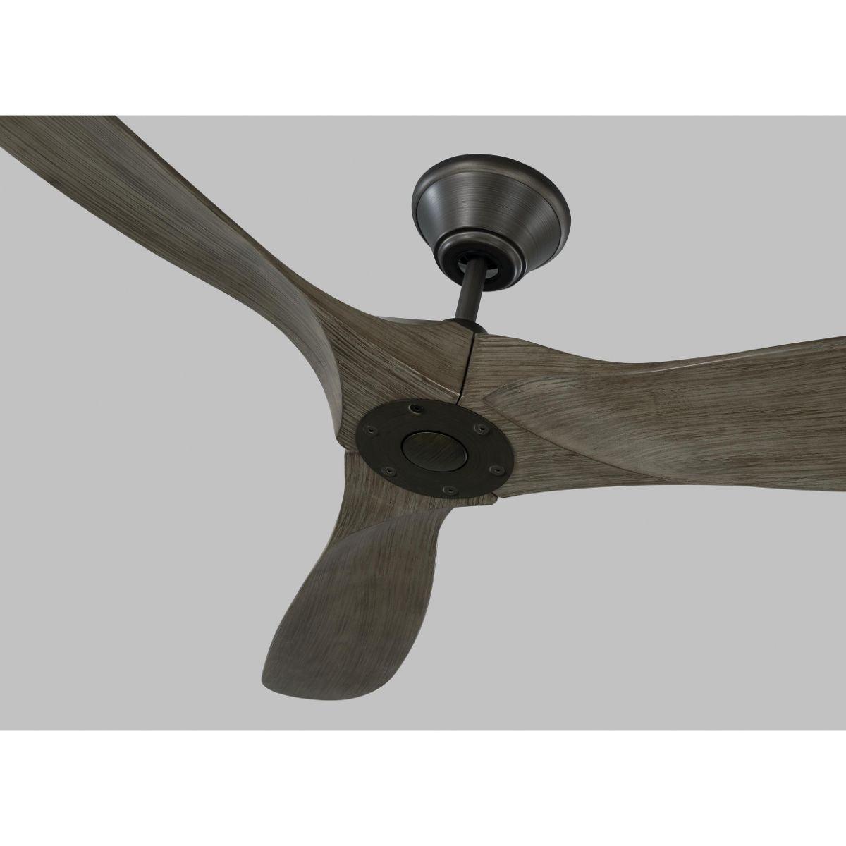 Maverick II 52 Inch Aged Pewter Damp Rated Ceiling Fan with Remote - Bees Lighting