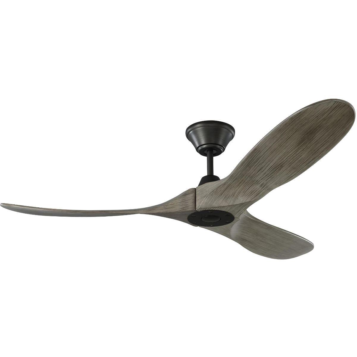 Maverick II 52 Inch Aged Pewter Damp Rated Ceiling Fan with Remote - Bees Lighting