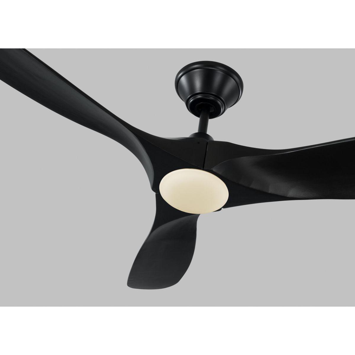 Maverick II 52 Inch Matte Black Damp Rated LED Ceiling Fan with Remote - Bees Lighting