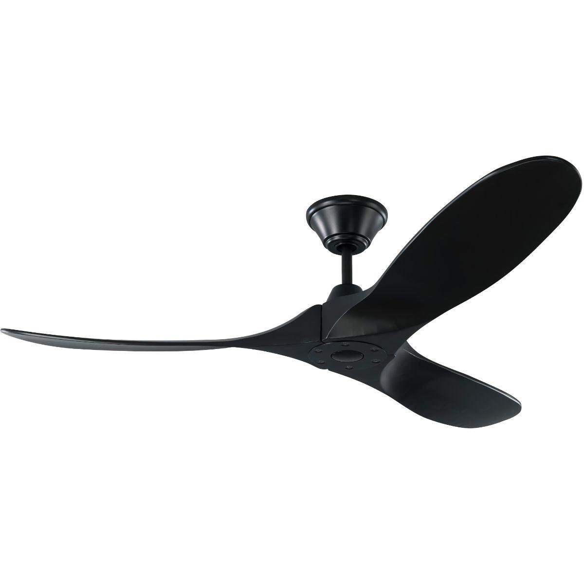 Maverick II 52 Inch Matte Black Damp Rated Ceiling Fan with Remote - Bees Lighting