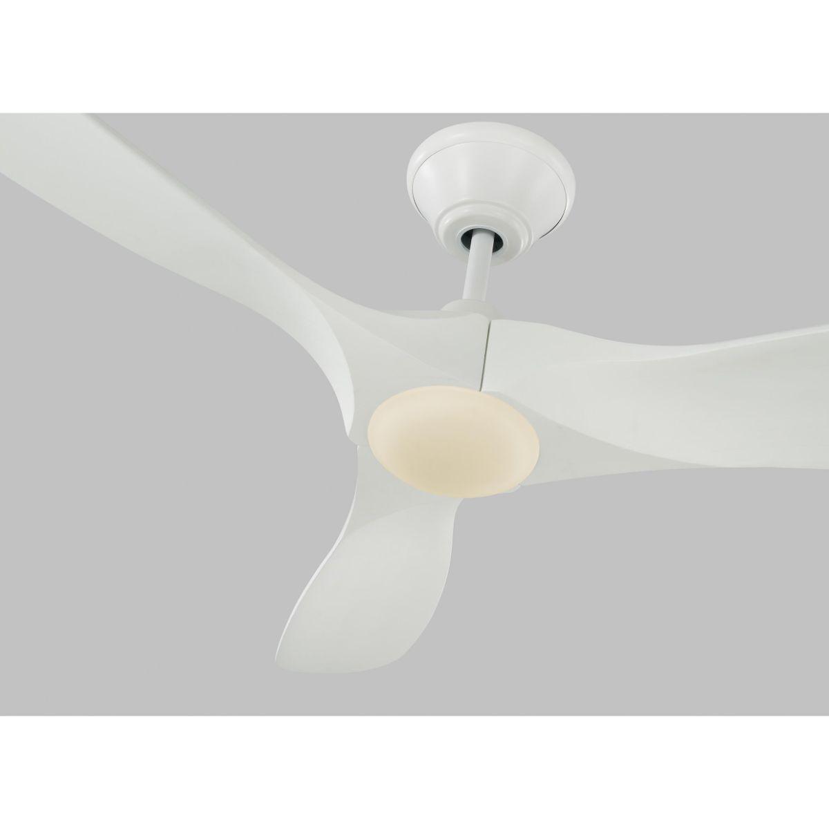Maverick II 52 Inch Matte White Damp Rated LED Ceiling Fan with Remote - Bees Lighting
