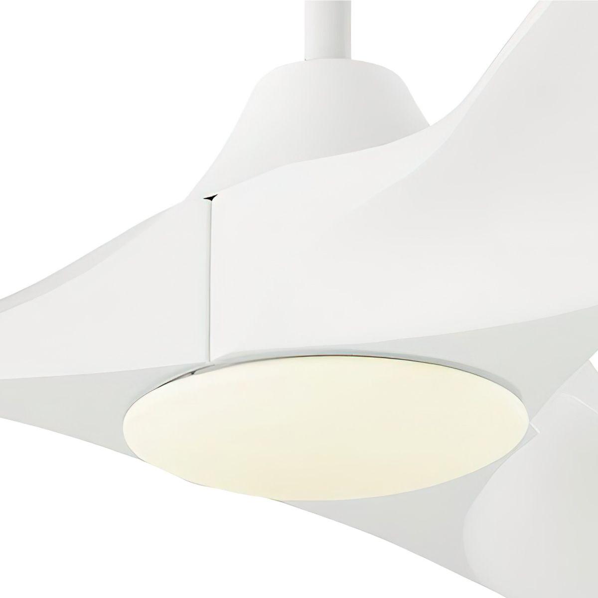 Maverick II 52 Inch Matte White Damp Rated LED Ceiling Fan with Remote - Bees Lighting