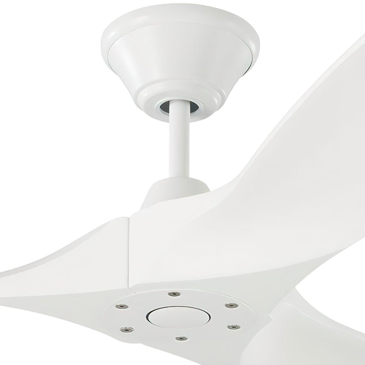 Maverick II 52 Inch Matte White Damp Rated Ceiling Fan with Remote - Bees Lighting