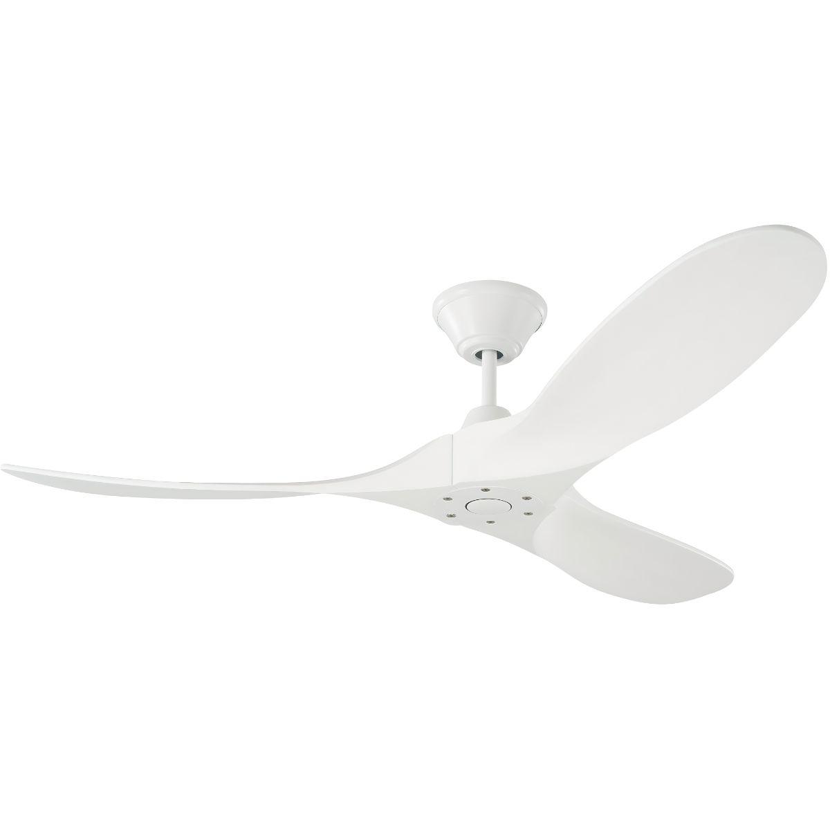 Maverick II 52 Inch Matte White Damp Rated Ceiling Fan with Remote - Bees Lighting