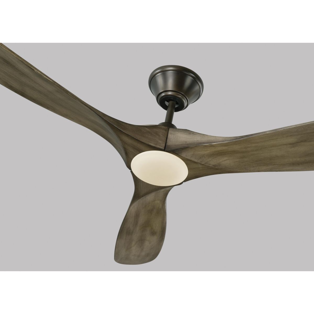 Maverick 60 Inch Aged Pewter 3-Blade LED Ceiling Fan with Light and Remote - Bees Lighting