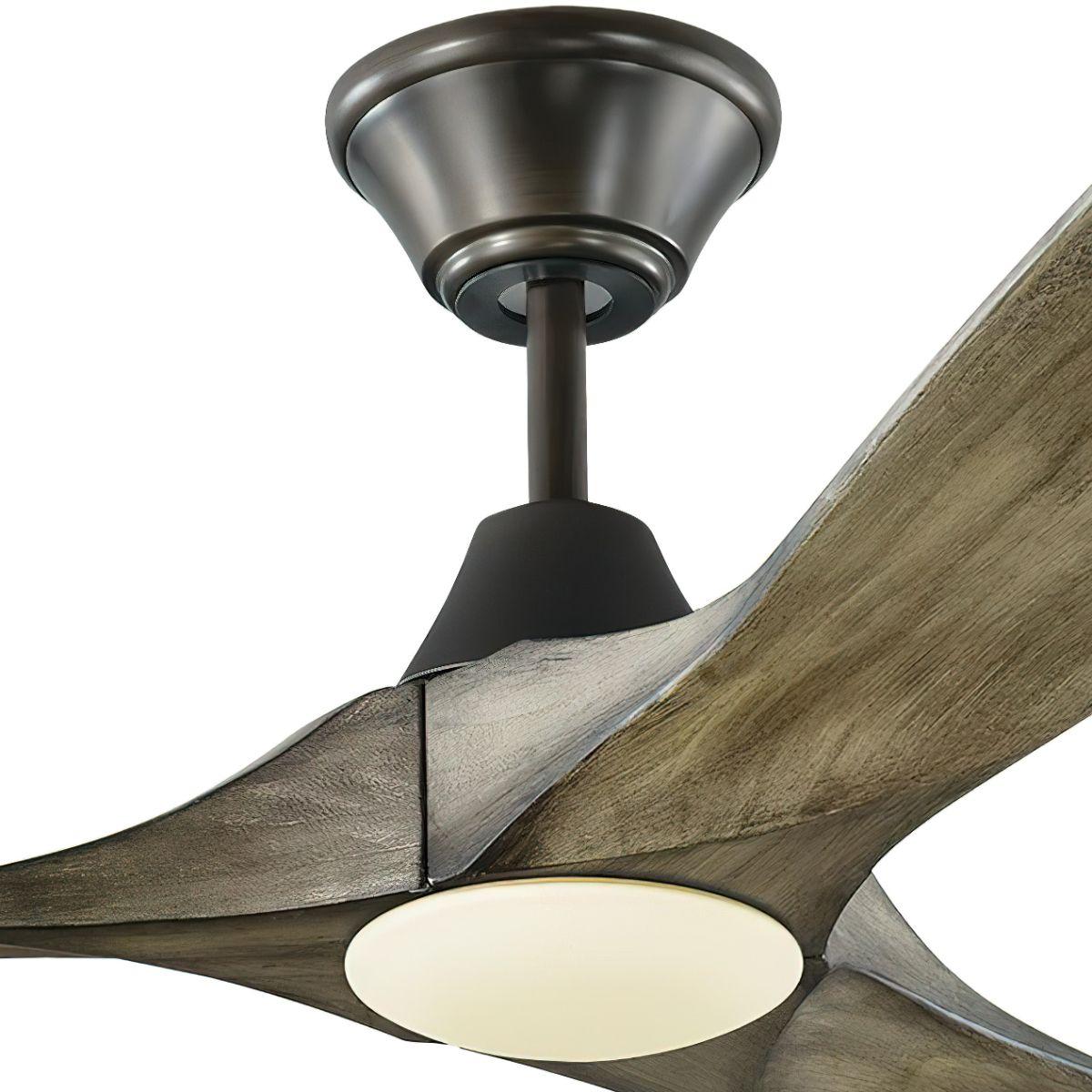 Maverick 60 Inch Aged Pewter 3-Blade LED Ceiling Fan with Light and Remote - Bees Lighting