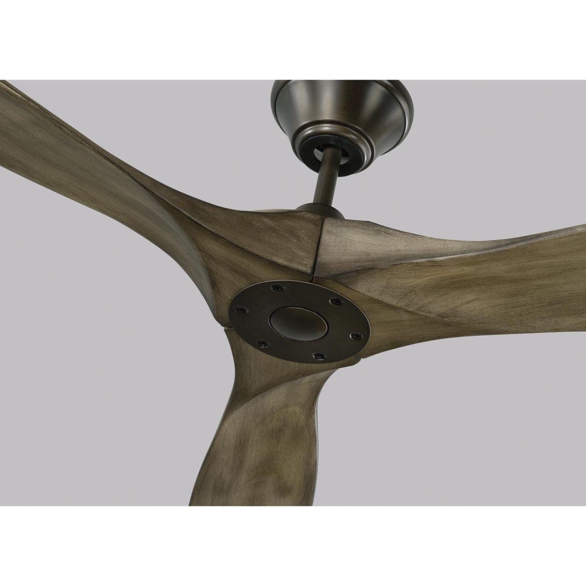 Maverick 60 Inch Aged Pewter Damp Rated Ceiling Fan with Remote - Bees Lighting