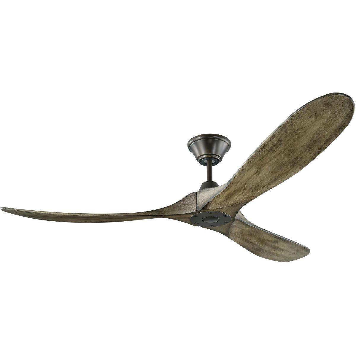 Maverick 60 Inch Aged Pewter Damp Rated Ceiling Fan with Remote - Bees Lighting