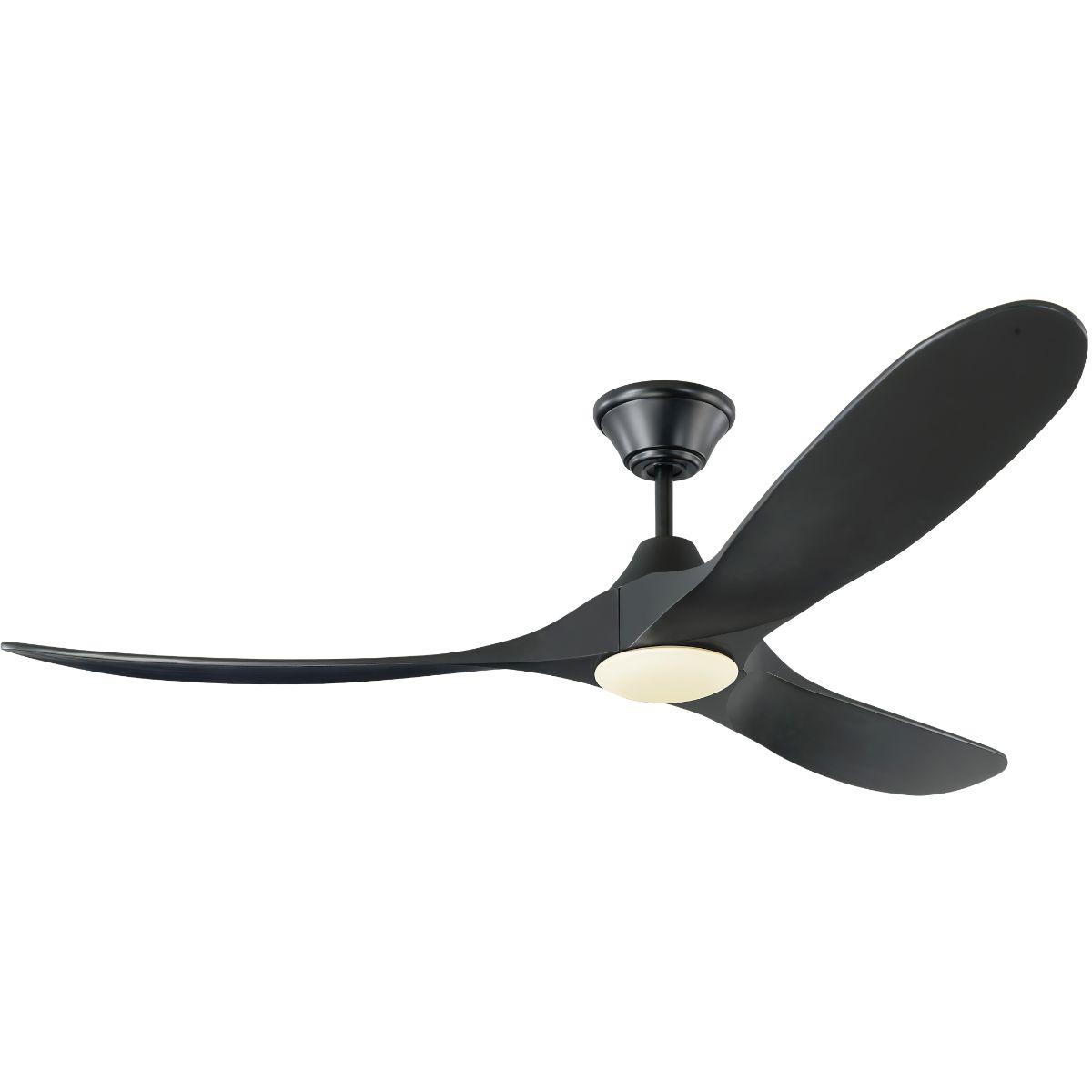 Maverick 60 Inch Black 3-Blade LED Ceiling Fan with Light and Remote - Bees Lighting