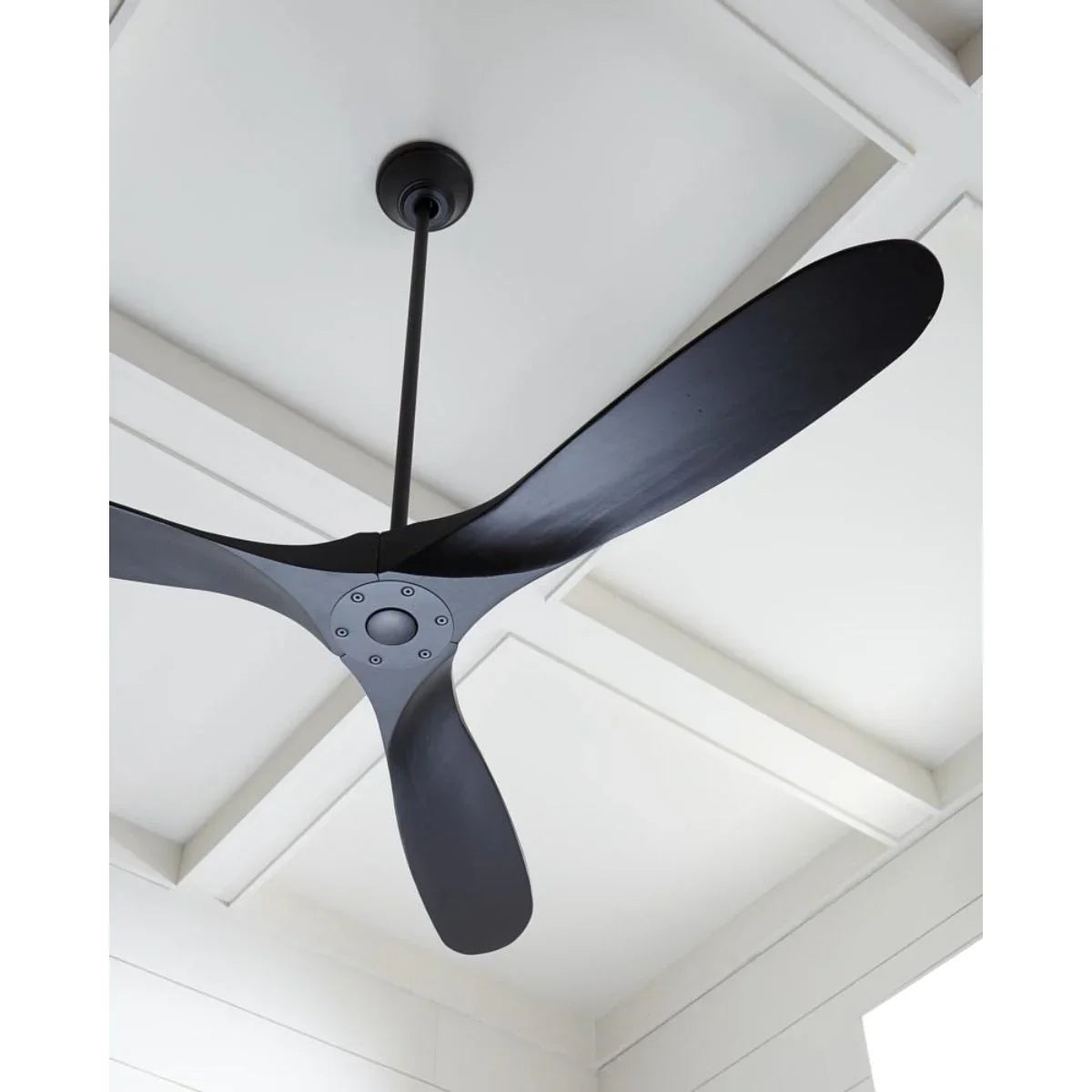 Maverick 60 Inch Matte Black Damp Rated Ceiling Fan with Remote - Bees Lighting