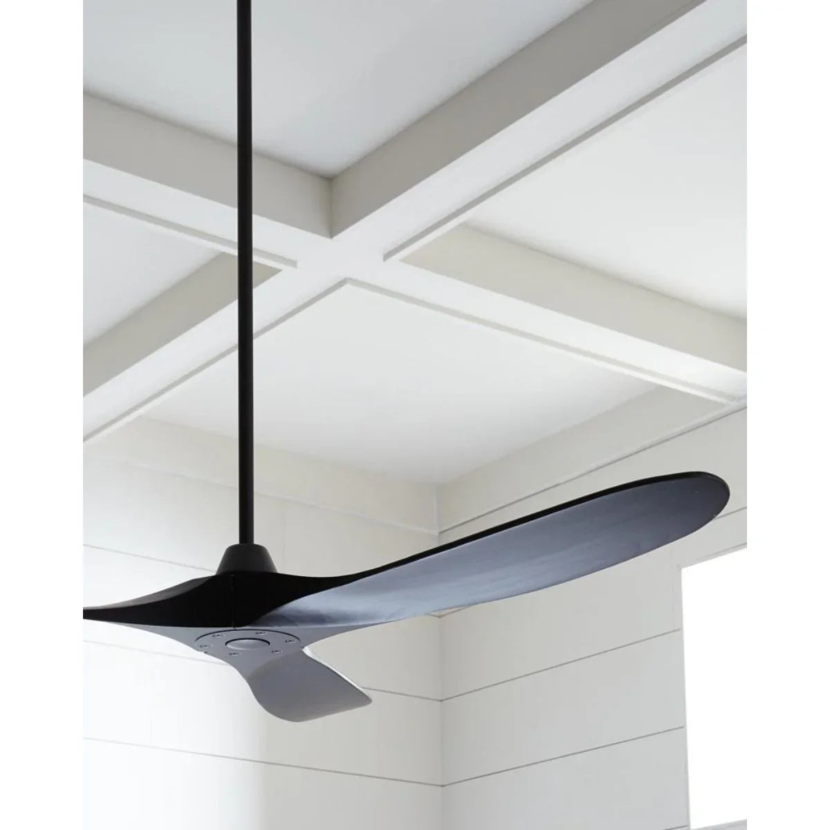 Maverick 60 Inch Matte Black Damp Rated Ceiling Fan with Remote - Bees Lighting