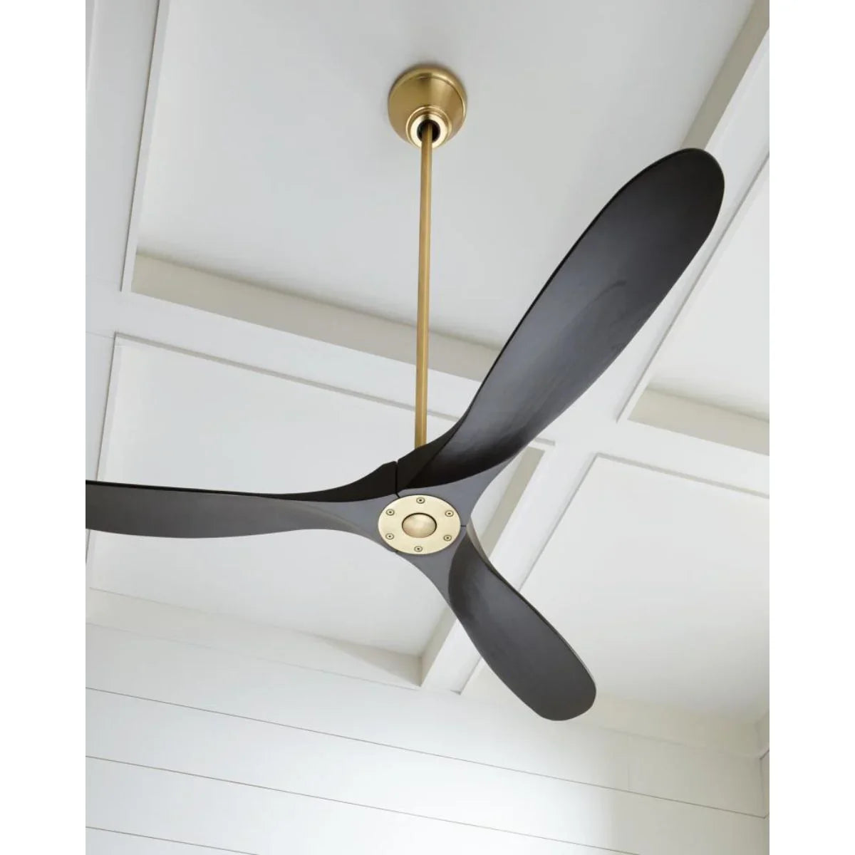 Maverick 60 Inch Matte Black Damp Rated Ceiling Fan with Remote - Bees Lighting