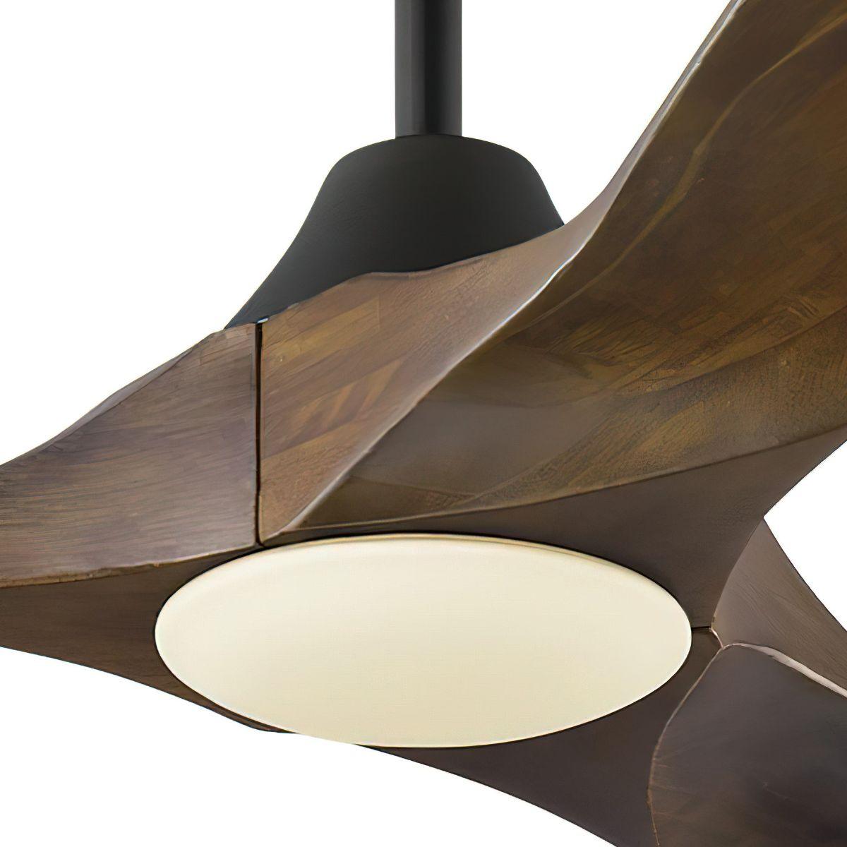 Maverick 60 Inch Black and Walnut 3-Blade LED Ceiling Fan with Light and Remote - Bees Lighting