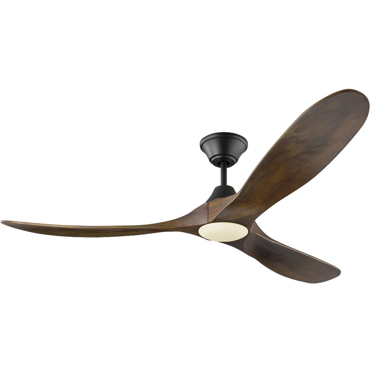 Maverick 60 Inch Black and Walnut 3-Blade LED Ceiling Fan with Light and Remote - Bees Lighting