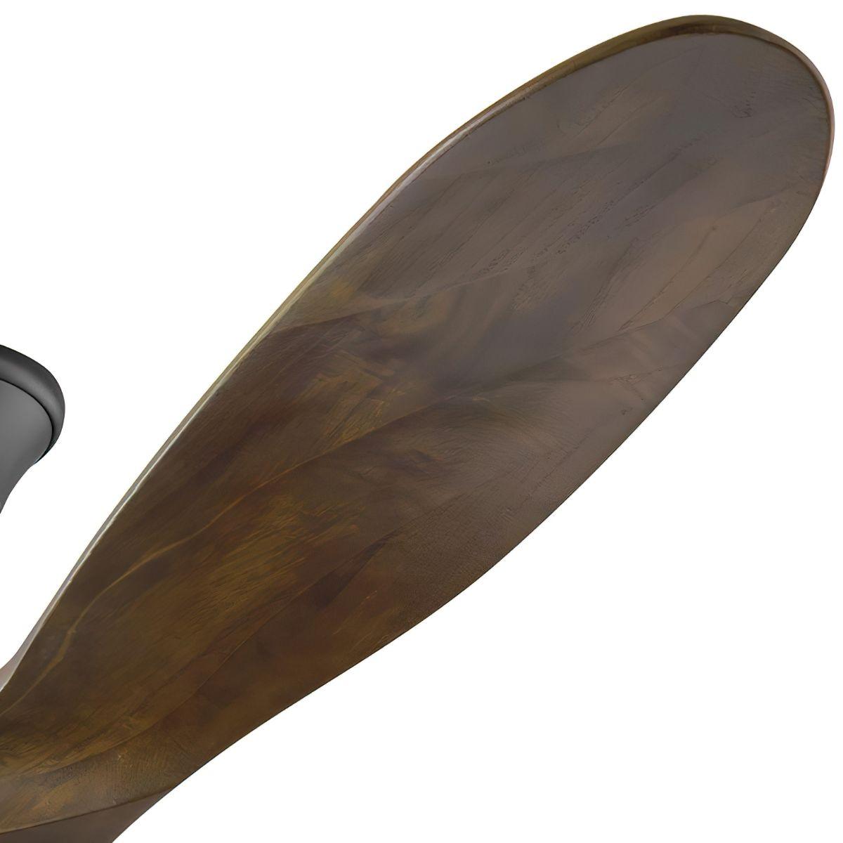 Maverick 60 Inch Black and Walnut Damp Rated Ceiling Fan with Remote - Bees Lighting