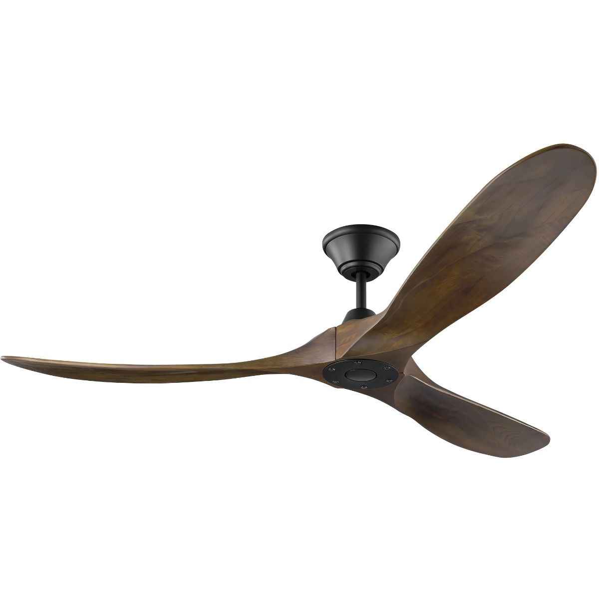 Maverick 60 Inch Black and Walnut Damp Rated Ceiling Fan with Remote - Bees Lighting