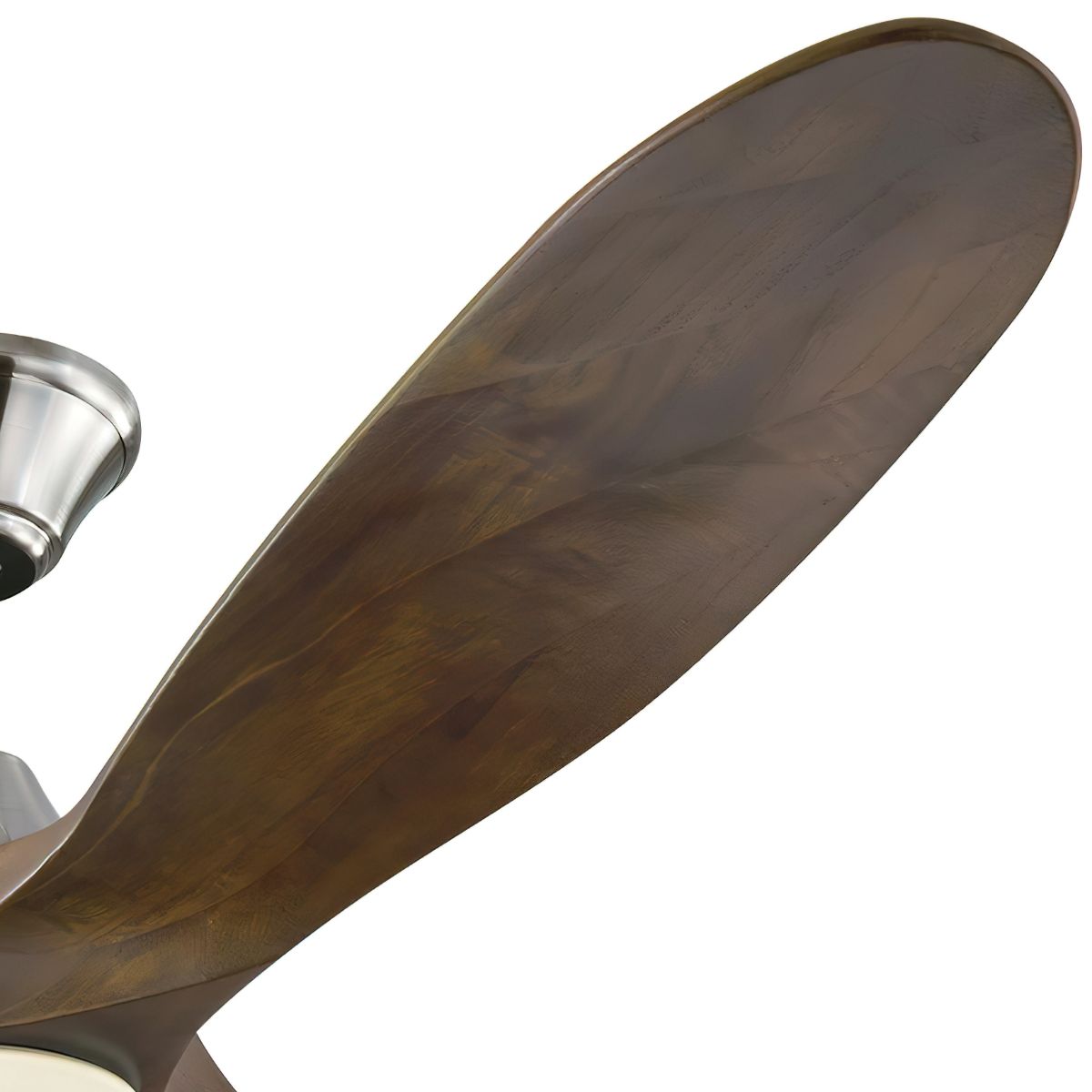 Maverick 60 Inch Steel and Walnut 3-Blade LED Ceiling Fan with Light and Remote - Bees Lighting