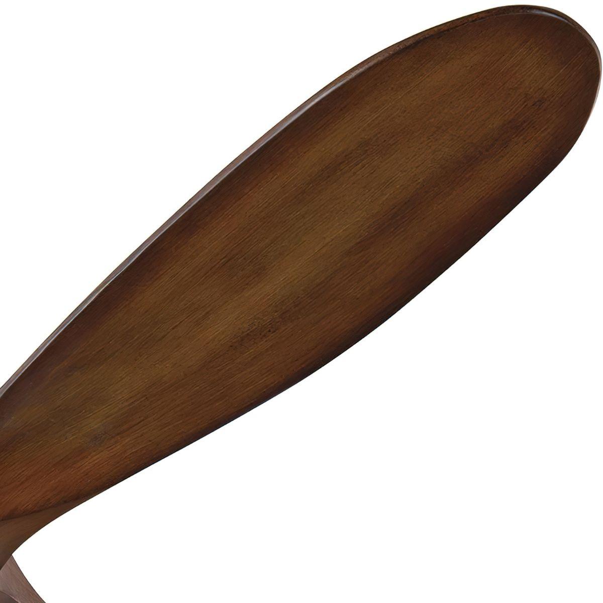 Maverick 60 Inch Steel and Koa Damp Rated Ceiling Fan with Remote - Bees Lighting