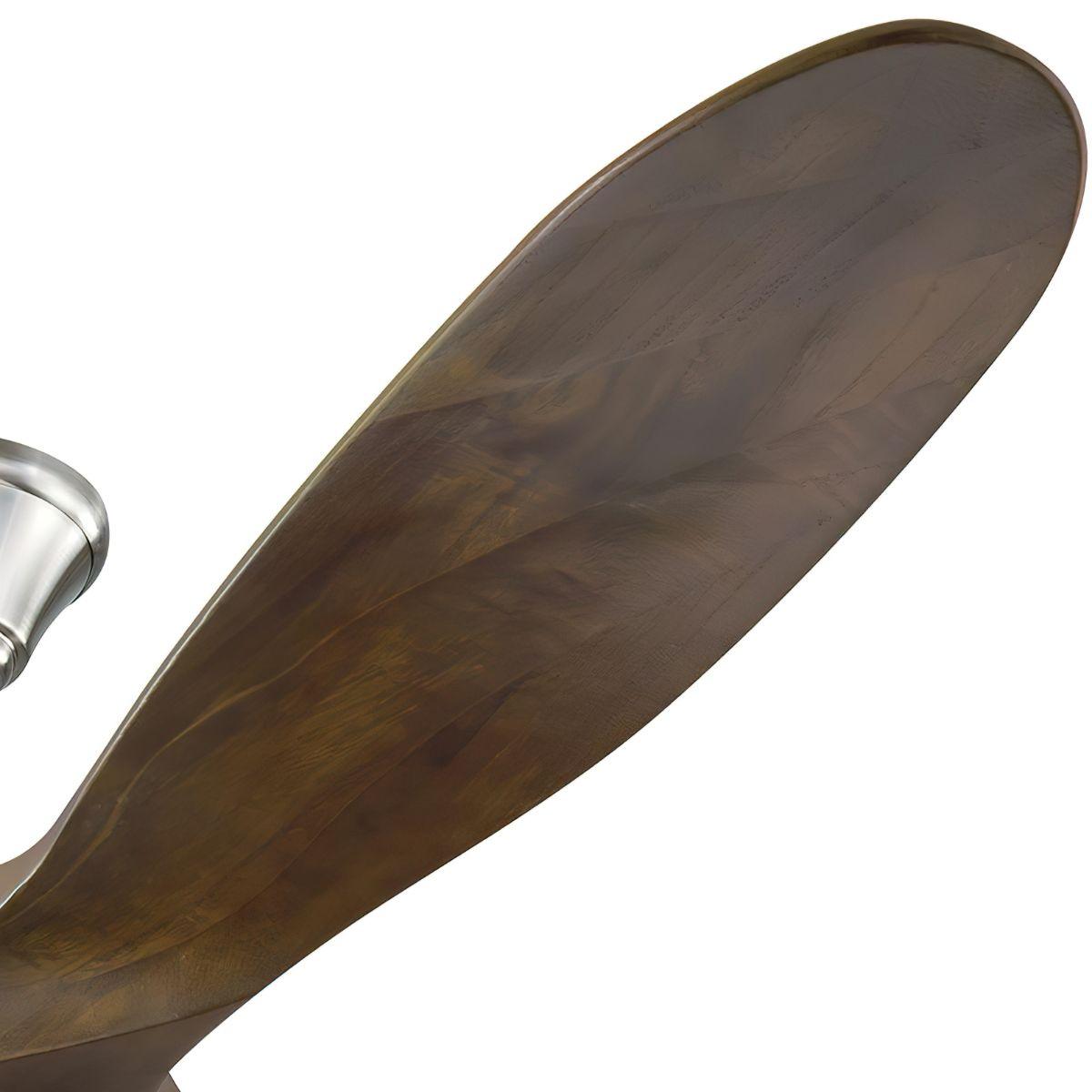 Maverick 60 Inch Steel and Walnut Damp Rated Ceiling Fan with Remote - Bees Lighting