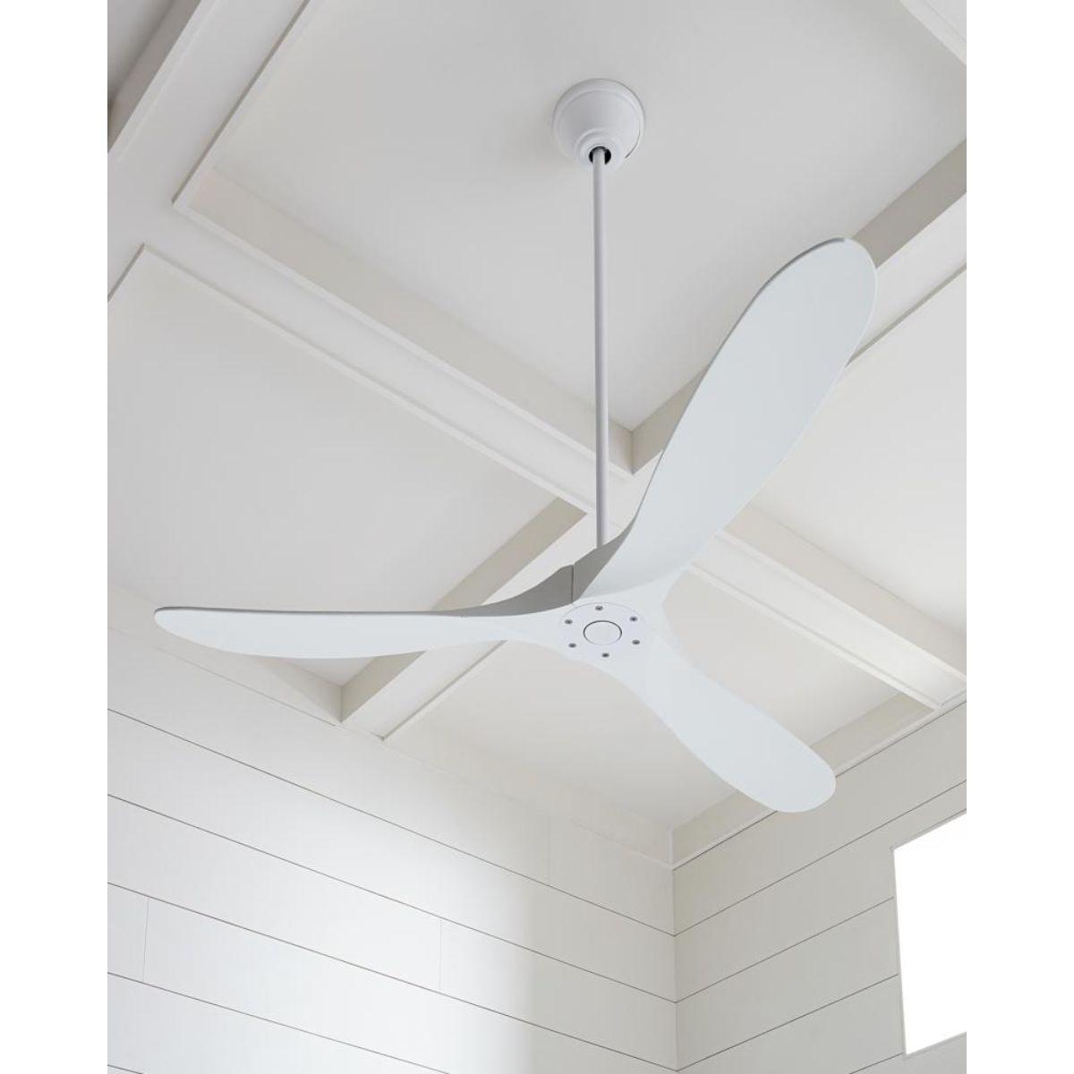 Maverick 60 Inch Matte White Damp Rated Ceiling Fan with Remote - Bees Lighting