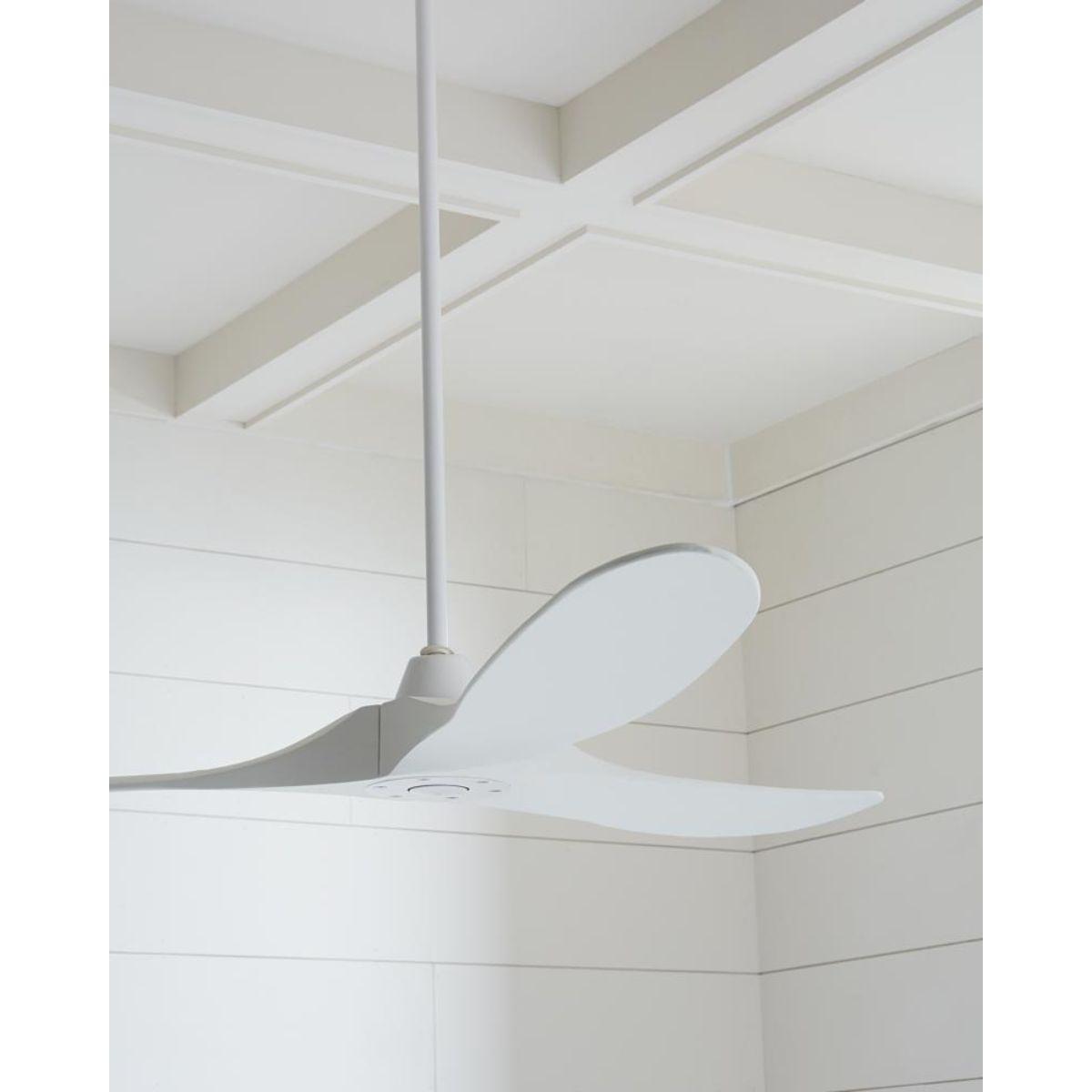 Maverick 60 Inch Matte White Damp Rated Ceiling Fan with Remote - Bees Lighting