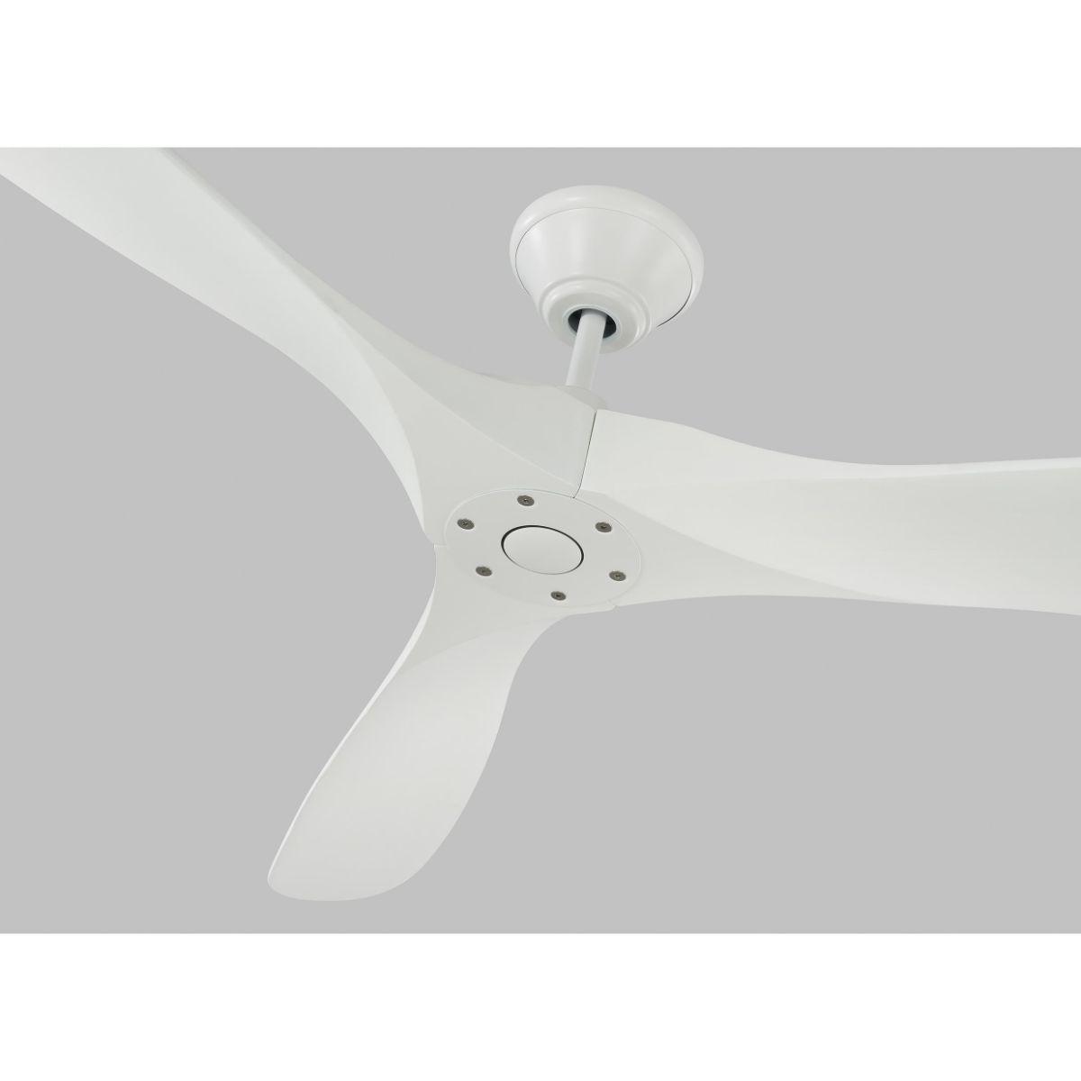 Maverick 60 Inch Matte White Damp Rated Ceiling Fan with Remote - Bees Lighting