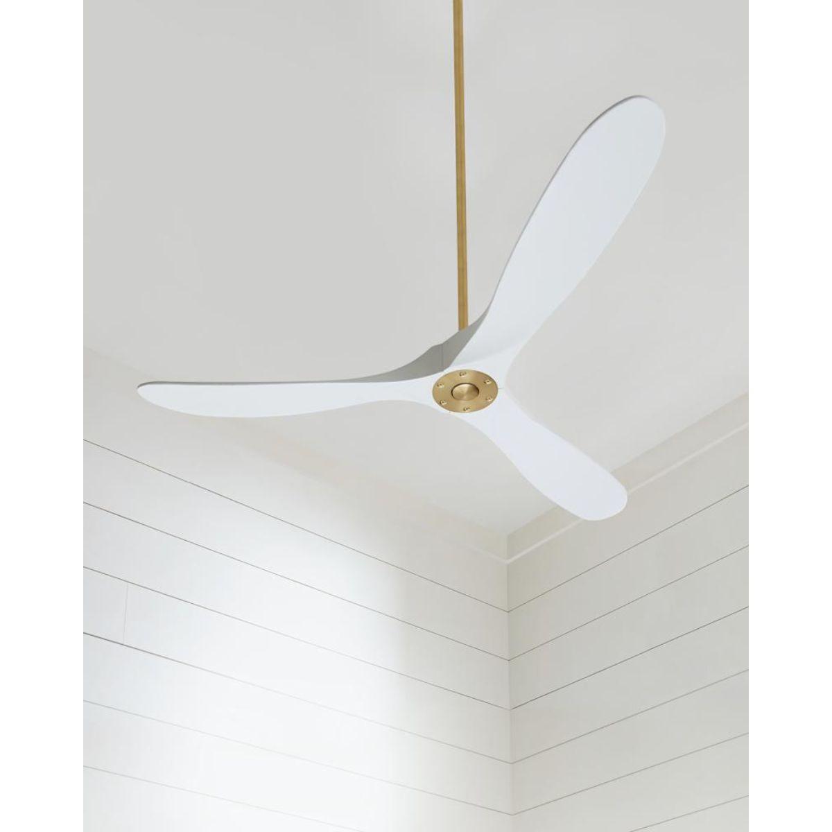 Maverick 60 Inch Matte White Damp Rated Ceiling Fan with Remote - Bees Lighting