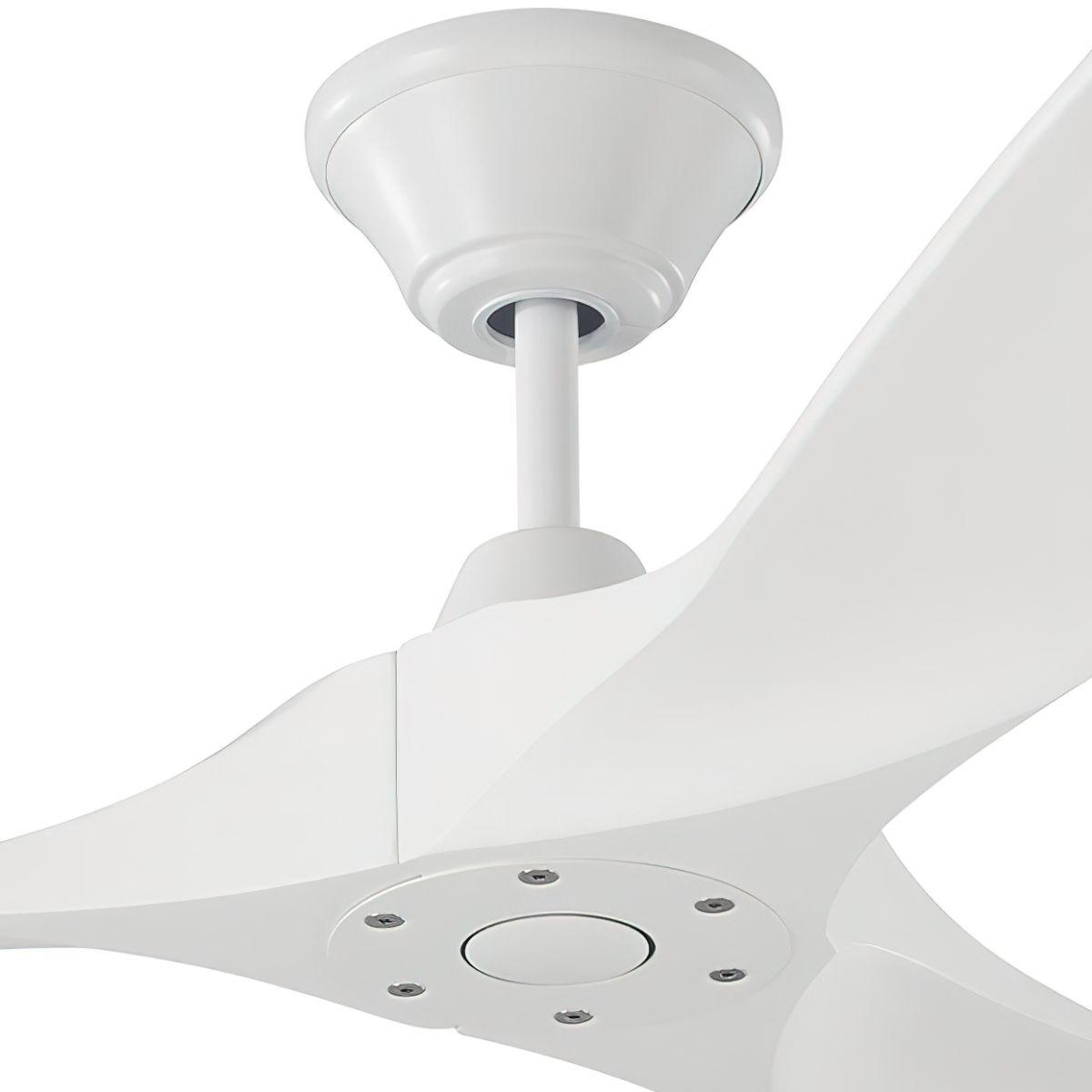 Maverick 60 Inch Matte White Damp Rated Ceiling Fan with Remote - Bees Lighting
