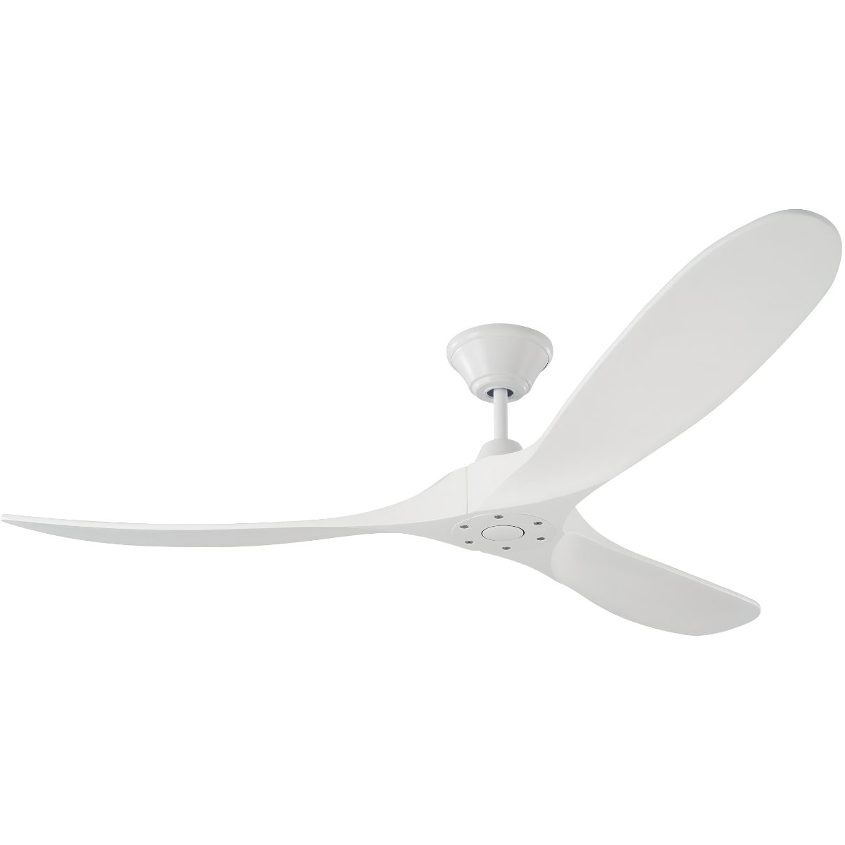 Maverick 60 Inch Matte White Damp Rated Ceiling Fan with Remote - Bees Lighting