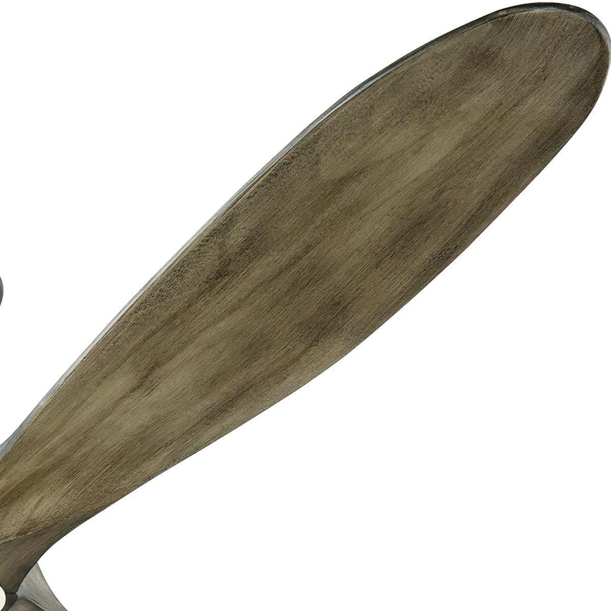 Maverick Max 70 Inch Aged Pewter and Oak LED Large Ceiling Fan with Light and Remote - Bees Lighting