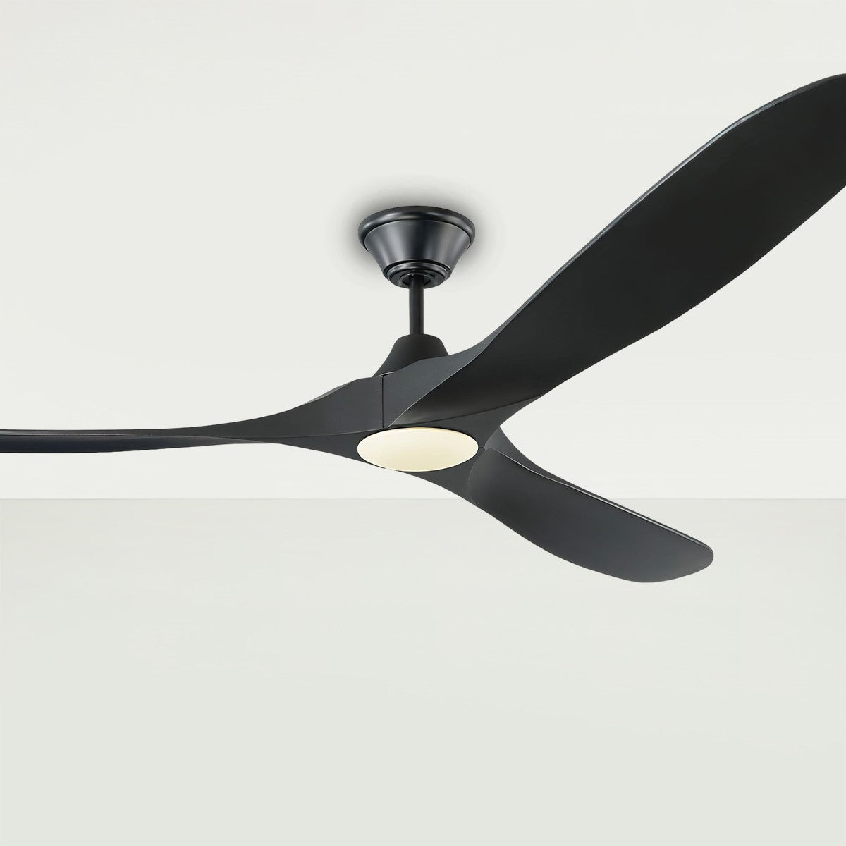 Maverick Max 70 Inch Matte Black LED Large Ceiling Fan with Light and Remote - Bees Lighting