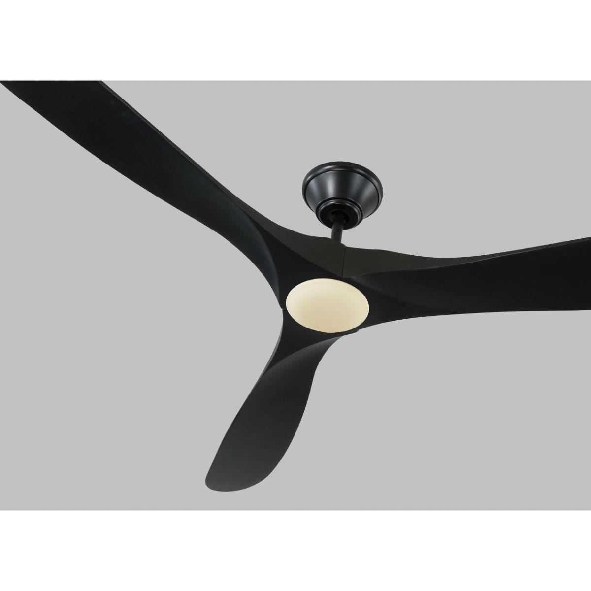 Maverick Max 70 Inch Matte Black LED Large Ceiling Fan with Light and Remote - Bees Lighting