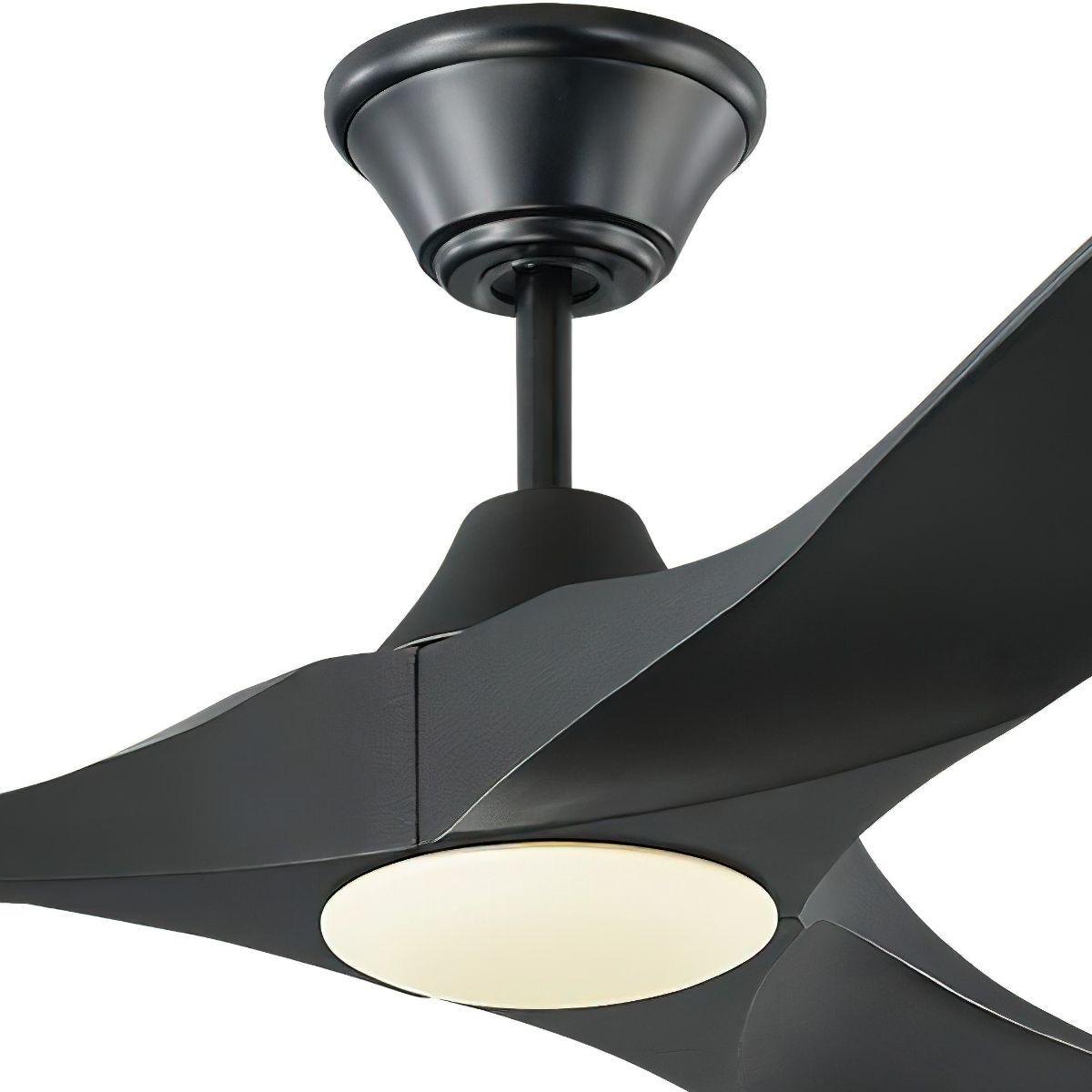 Maverick Max 70 Inch Matte Black LED Large Ceiling Fan with Light and Remote - Bees Lighting