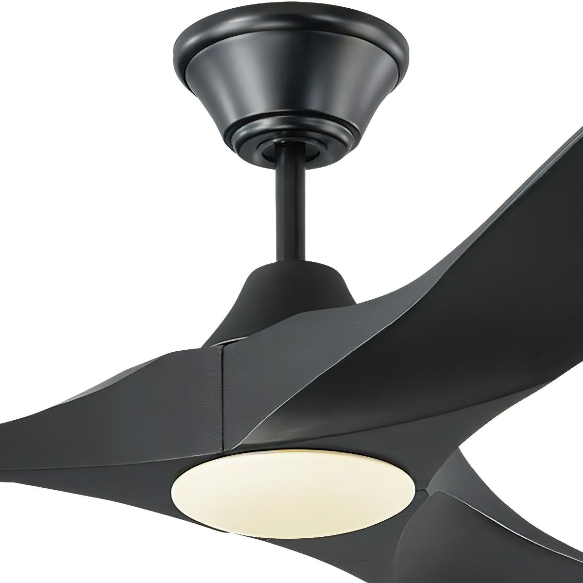 Maverick Max 70 Inch Matte Black LED Large Ceiling Fan with Light and Remote - Bees Lighting
