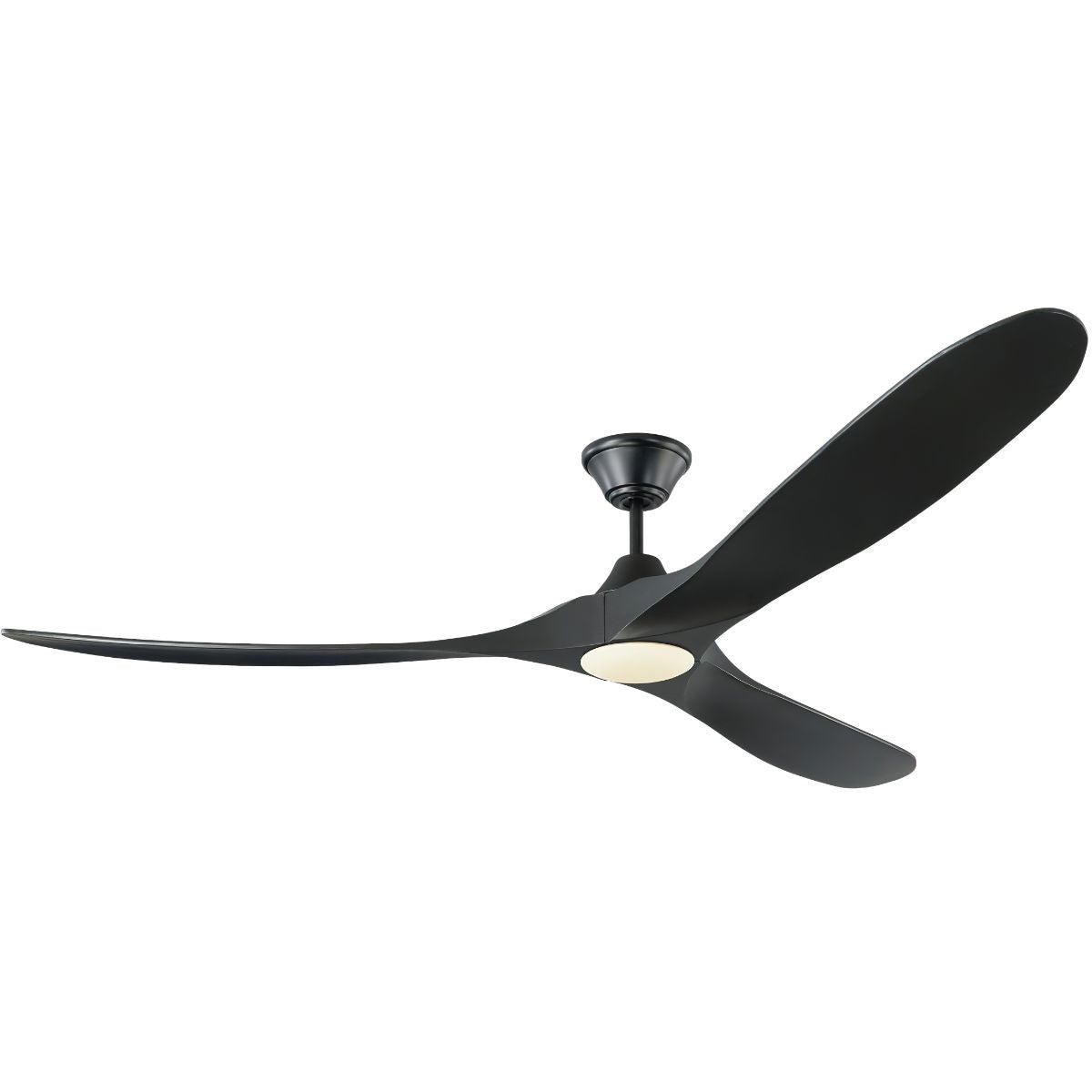 Maverick Max 70 Inch Matte Black LED Large Ceiling Fan with Light and Remote - Bees Lighting