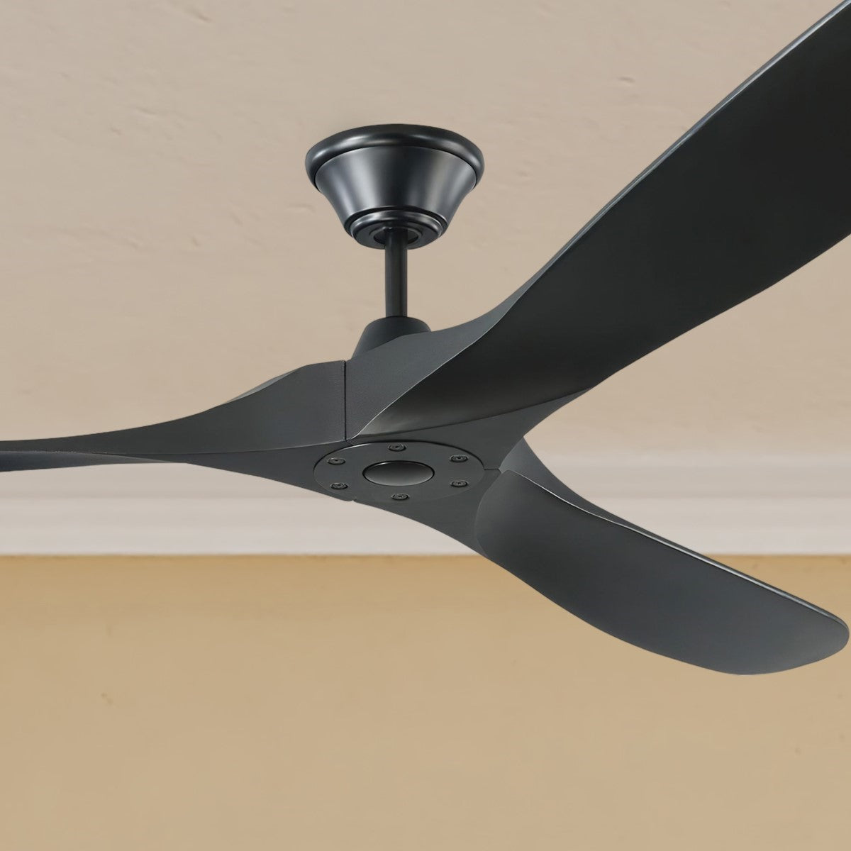 Maverick Max 70 Inch Matte Black Large Ceiling Fan with Remote - Bees Lighting