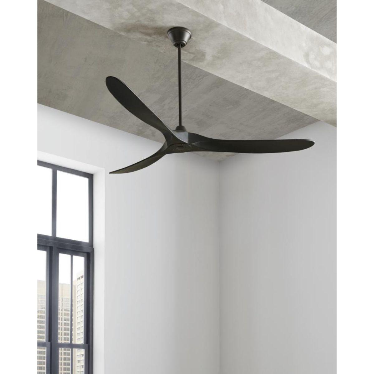 Maverick Max 70 Inch Matte Black Large Ceiling Fan with Remote - Bees Lighting