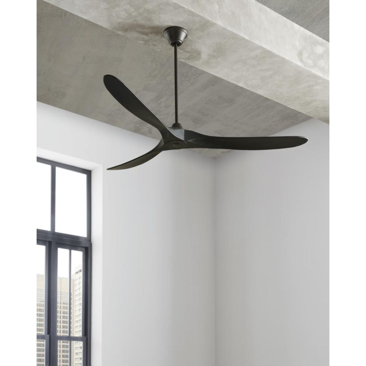 Maverick Max 70 Inch Matte Black Large Ceiling Fan with Remote - Bees Lighting