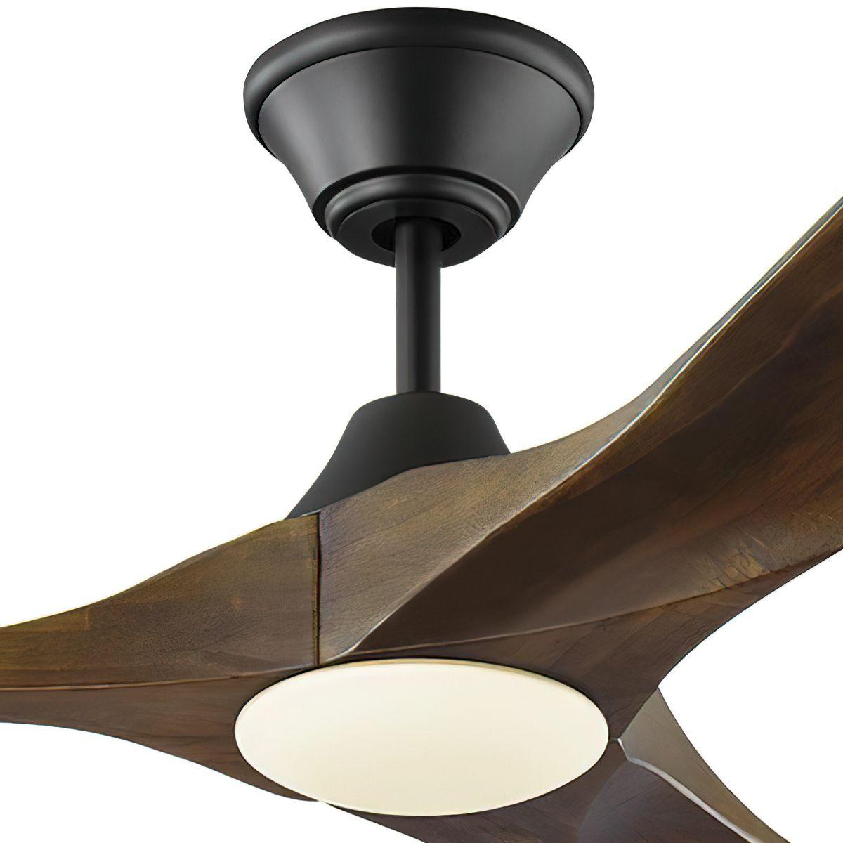 Maverick Max 70 Inch Black and Walnut LED Large Ceiling Fan with Light and Remote - Bees Lighting